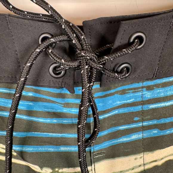 Outerknown Board Shorts Men Size 28 Swim Trunks Pocket Stretch Stripe Beach Surf - Picture 5 of 12